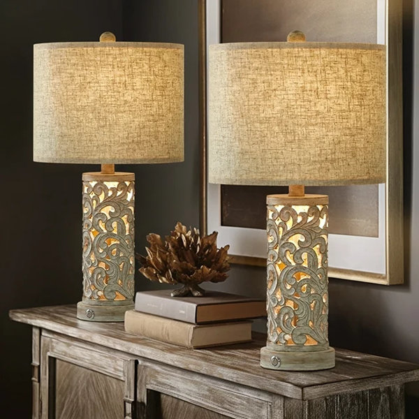 Ophelia & Co. Lanoue Dimmable 22'' USB A+C Touch Control Table Lamp Set